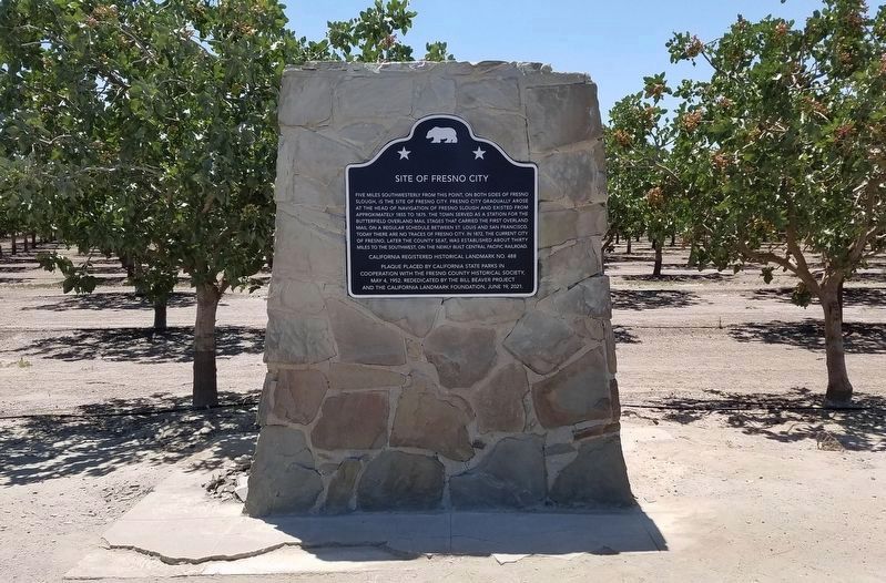 Site of Fresno City marker image. Click for full size.