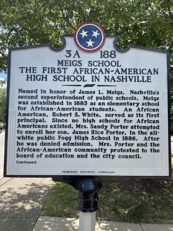Meigs School Marker image. Click for full size.