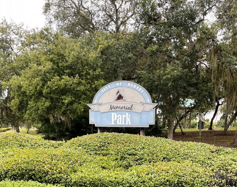DeBary Memorial Park sign image. Click for full size.