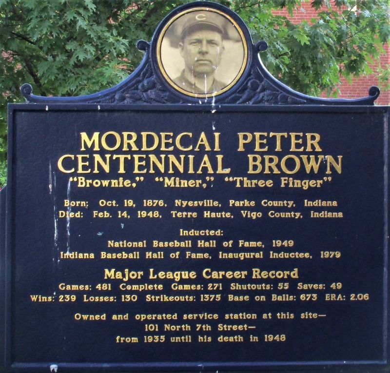 Mordecai Peter Centennial Brown Marker image. Click for full size.