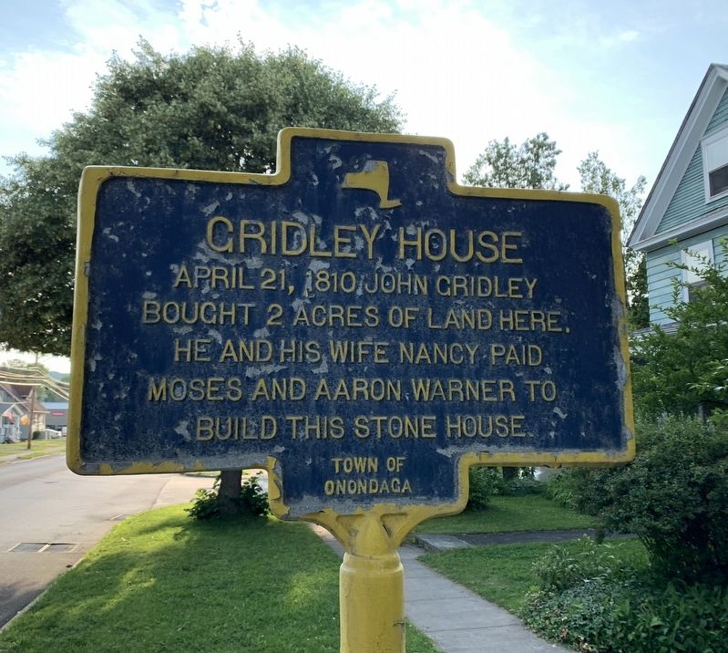 Gridley House Marker image. Click for full size.