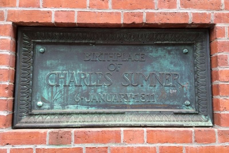 Birthplace of Charles Sumner Marker image. Click for full size.