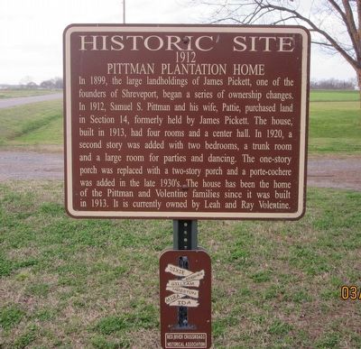 Pittman Plantation Home Marker image. Click for full size.