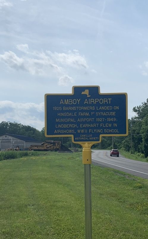 Amboy Airport Marker image. Click for full size.