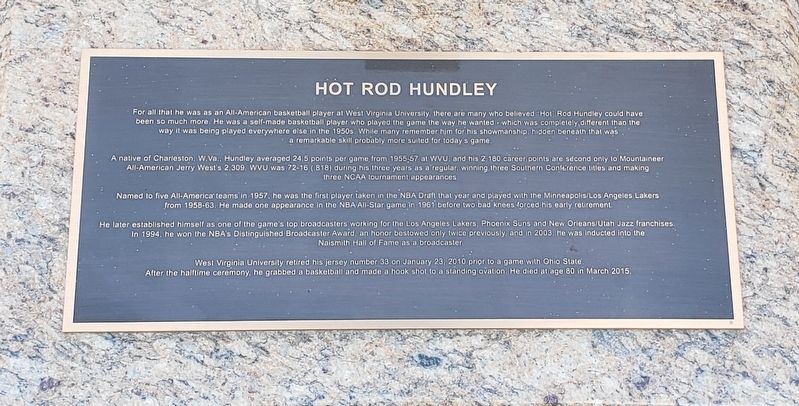 Hot Rod Hundley Marker image. Click for full size.