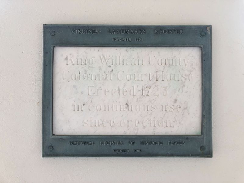 King William County Colonial Court House Marker image. Click for full size.