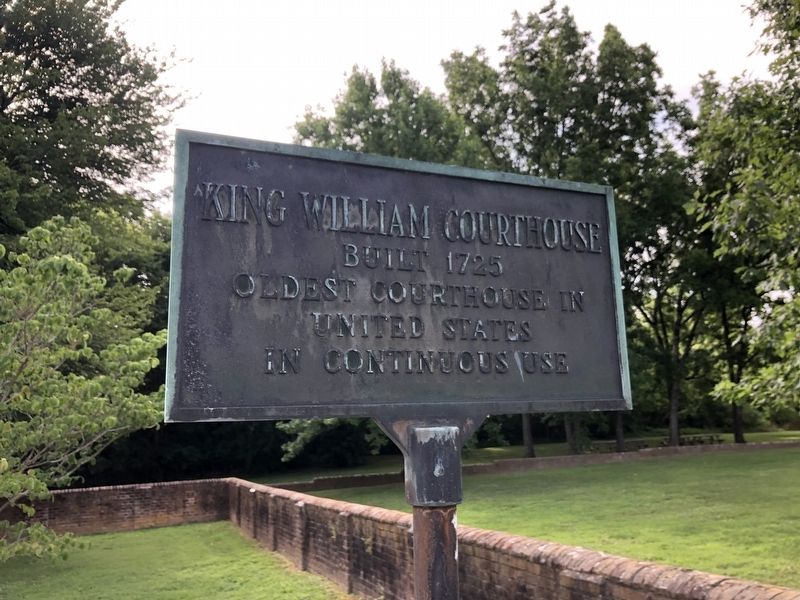 King William Courthouse Marker image. Click for full size.