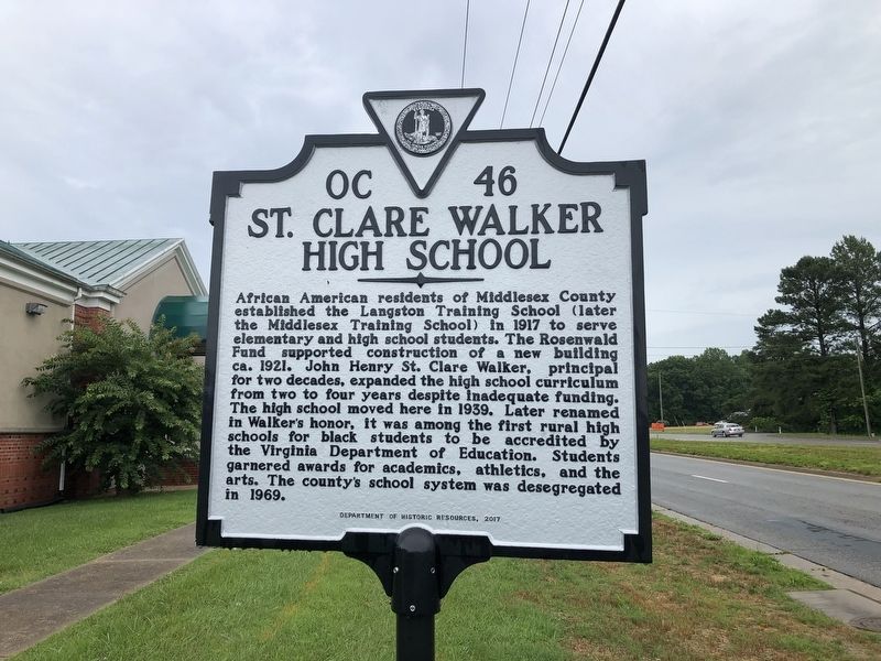 St. Clare Walker High School Marker image. Click for full size.