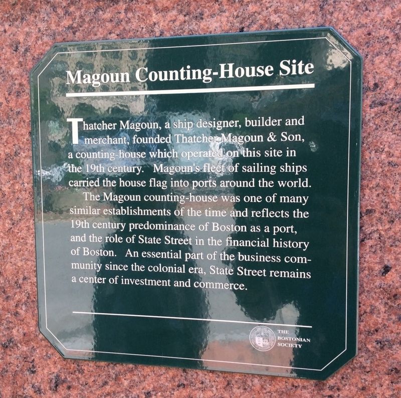 Magoun Counting-House Site Marker image. Click for full size.
