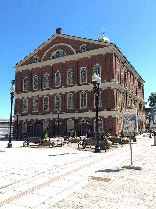 Faneuil Hall and Marker image. Click for full size.