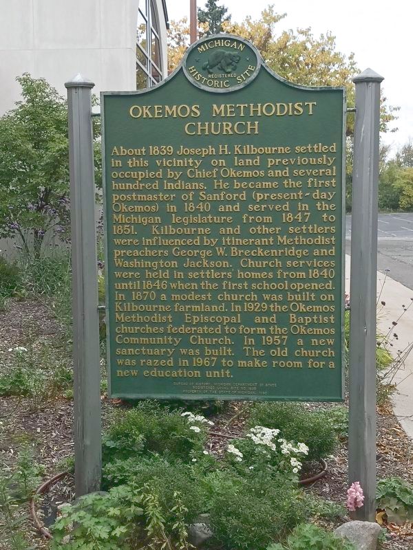 Okemos Methodist Church Marker image. Click for full size.