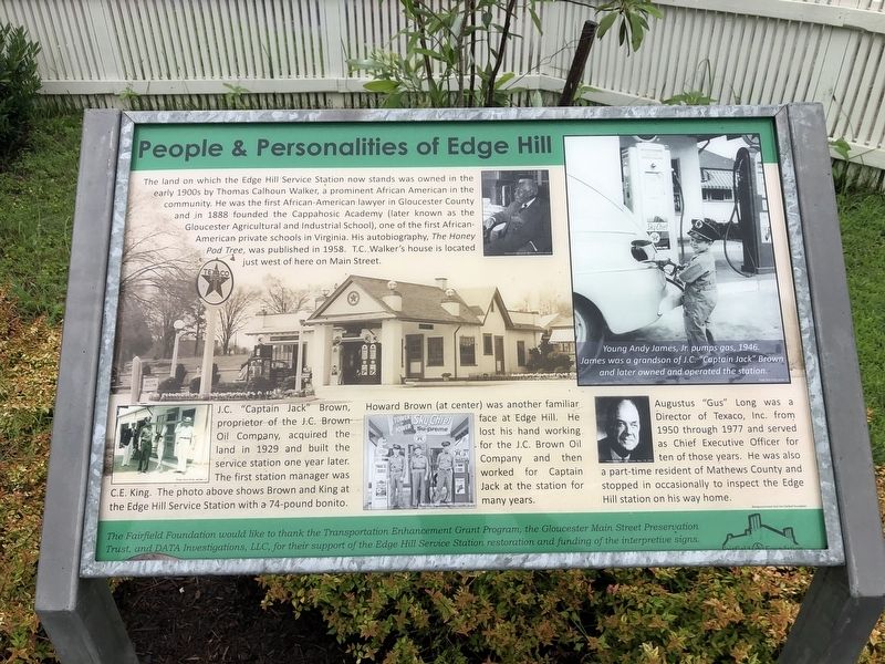 People & Personalities of Edge Hill Marker image. Click for full size.