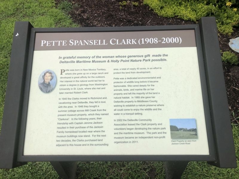 Pette Spansell Clark (1908-2000) Marker image. Click for full size.