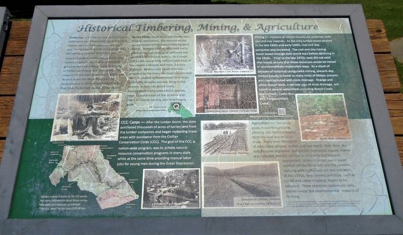 <i>Historical Timbering, Mining, & Agriculture</i> Marker image. Click for full size.