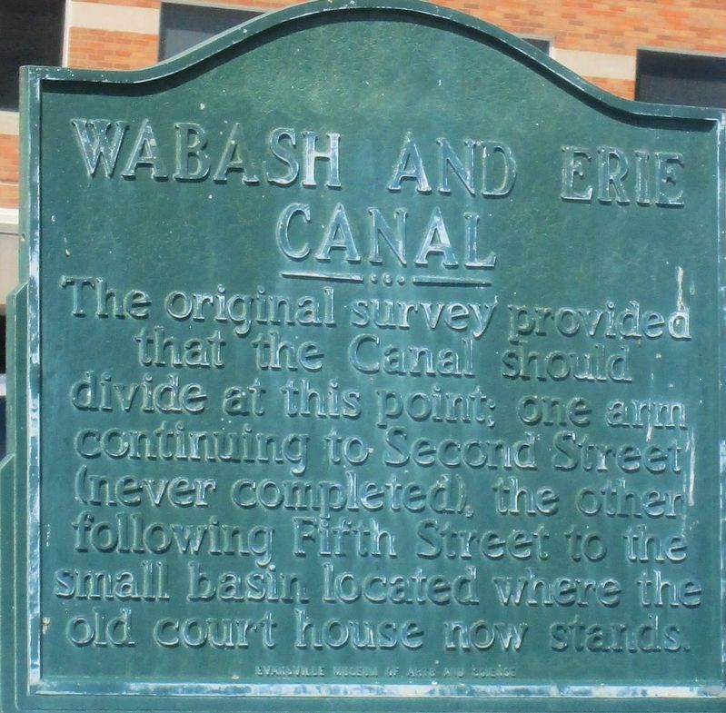 Wabash and Erie Canal Marker image. Click for full size.
