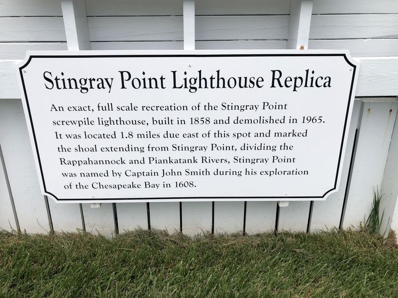 Stingray Point Lighthouse Replica Marker image. Click for full size.