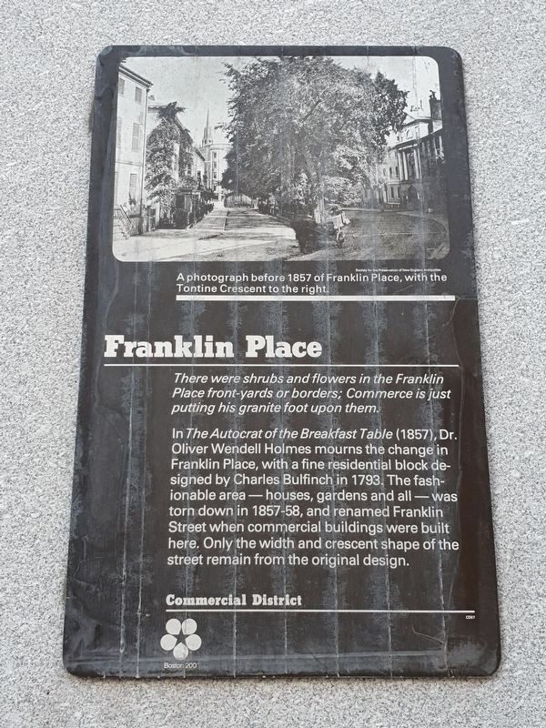 Franklin Place Marker image. Click for full size.