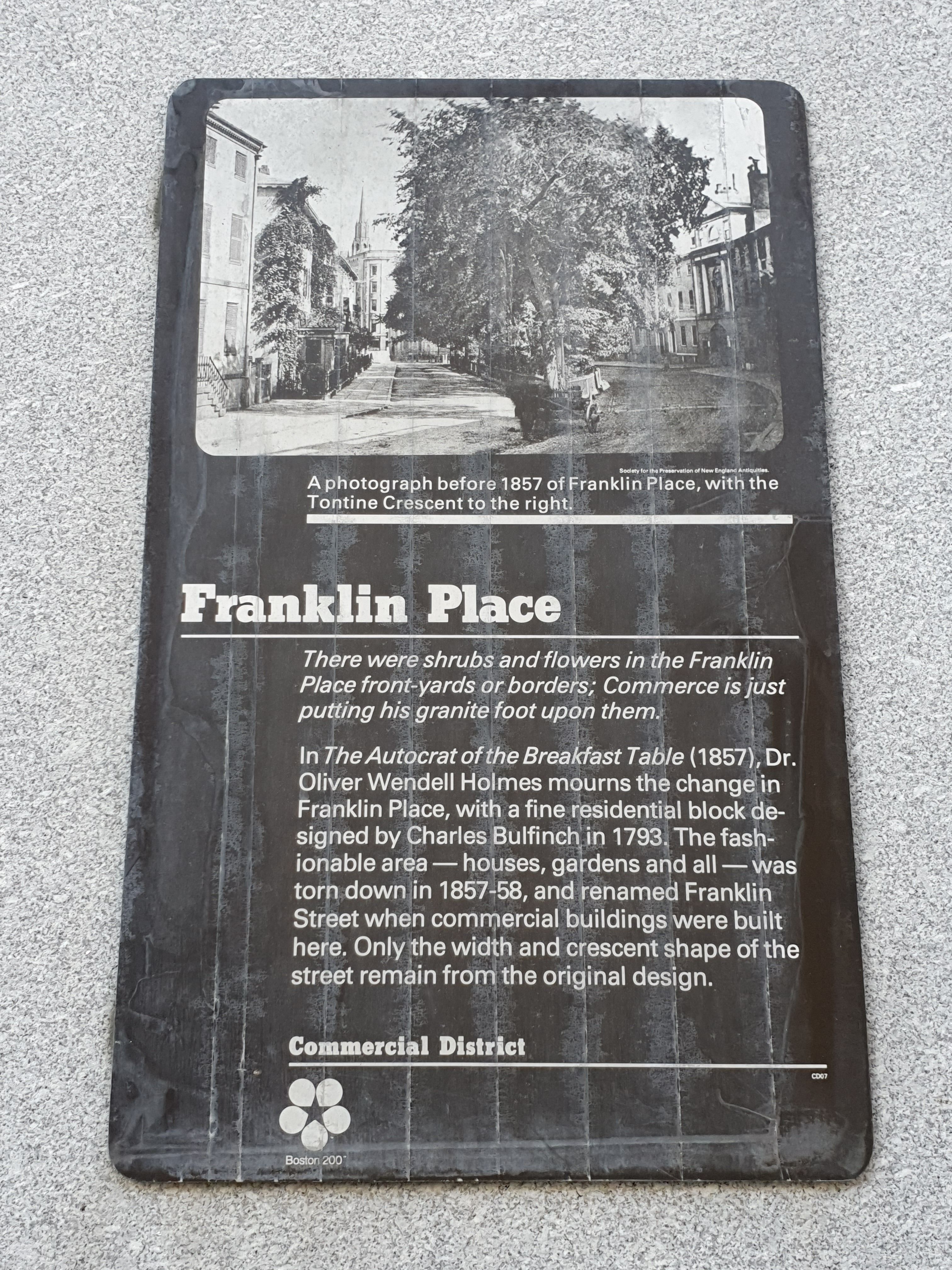 Franklin Place Marker