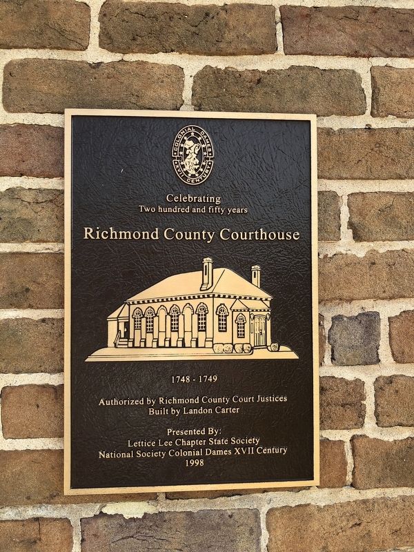 Richmond County Courthouse Marker image. Click for full size.