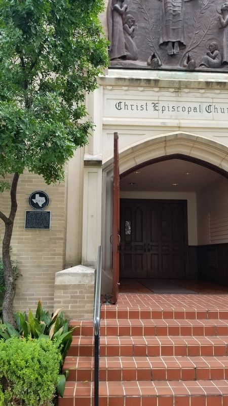 The Christ Episcopal Church Marker at the front entrance to the church image. Click for full size.