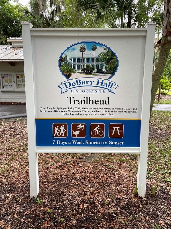 DeBary Historic Site Trailhead sign image. Click for full size.