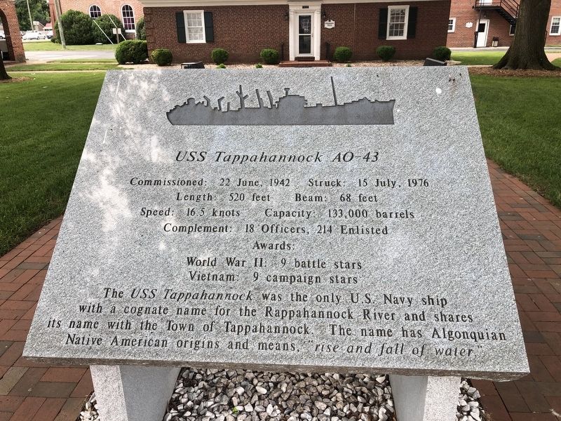USS Tappahannock AO-43 Historical Marker