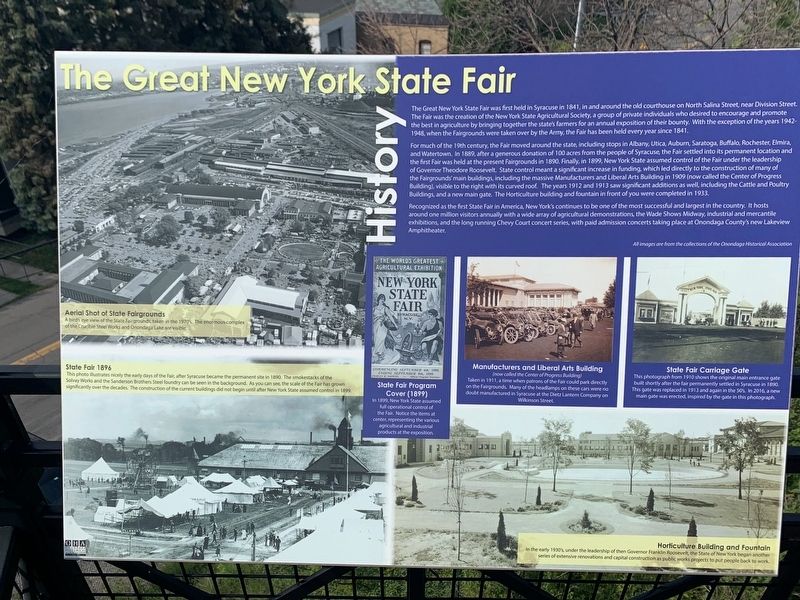 The Great New York State Fair Marker image. Click for full size.