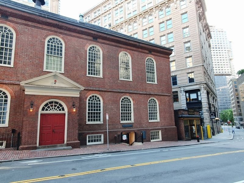 Old South Meeting House and Marker image. Click for full size.