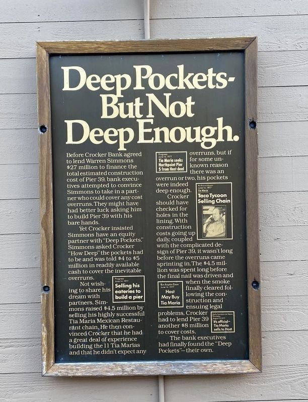Deep Pockets - But Not Deep Enough Marker image. Click for full size.