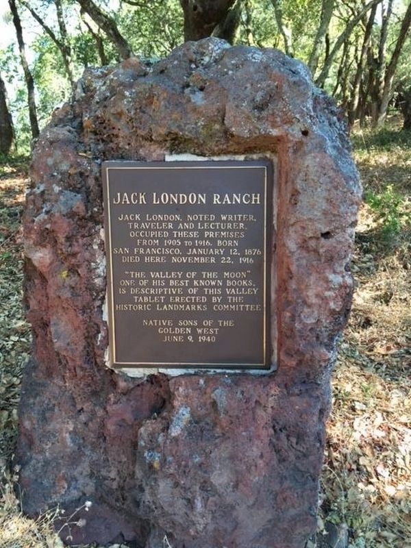 Jack London Ranch Marker image. Click for full size.