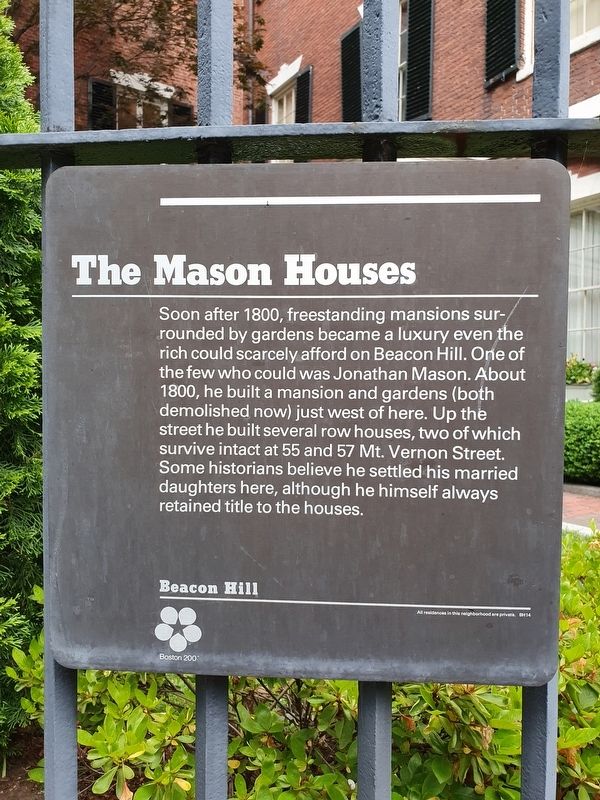 The Mason Houses Marker image. Click for full size.