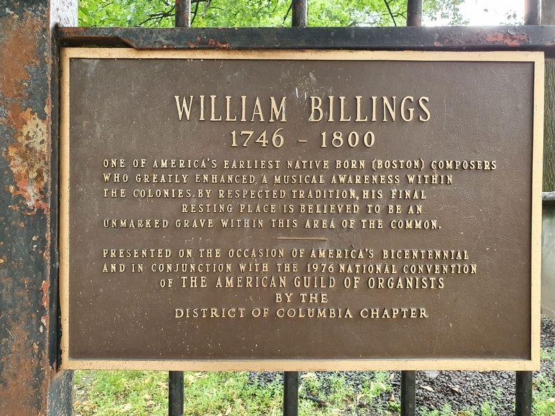 William Billings Marker image. Click for full size.