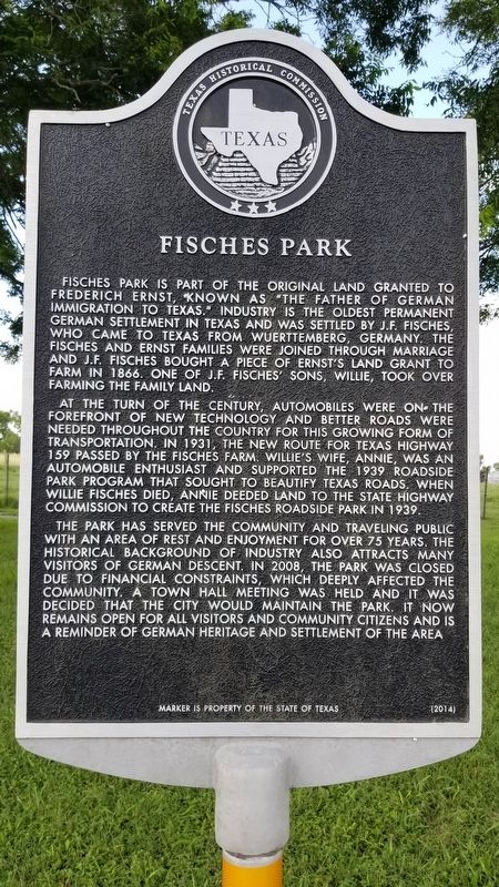 Fisches Park Marker image. Click for full size.