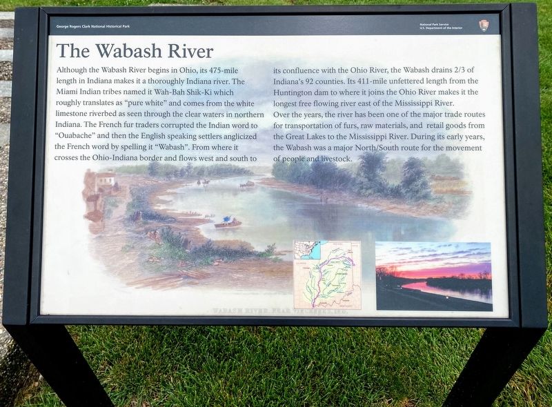 The Wabash River Marker image. Click for full size.