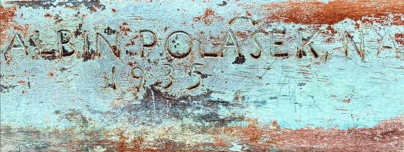 Sculptor Signature, on the monument's proper right side. image. Click for full size.