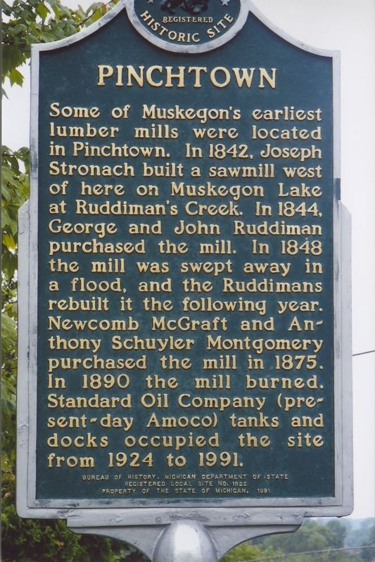 Pinchtown Marker — side 1 image. Click for full size.