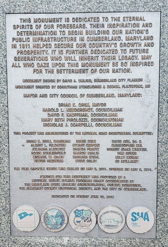 National Road Monument. Click for full size. National Road Monument image. Click for full size.