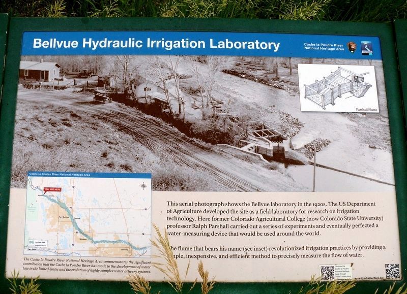 Bellvue Hydraulic Irrigation Laboratory Interpretive Marker image. Click for full size.