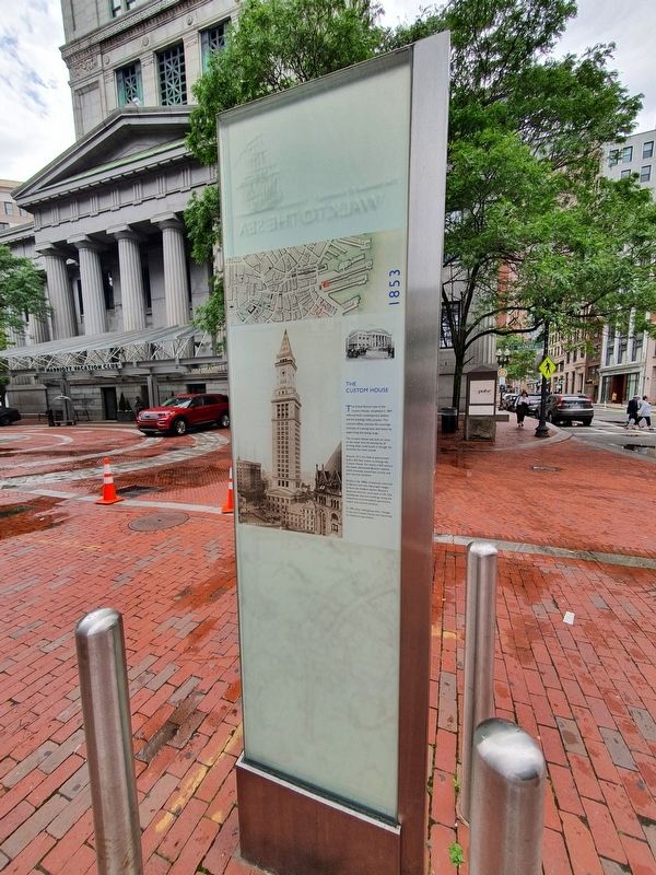 The Waterfront Then and Now / The Custom House Marker Reverse image. Click for full size.