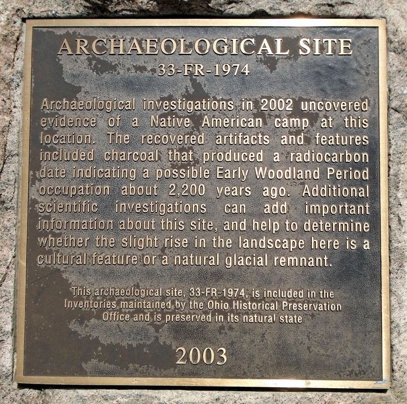 Archaeological Site Marker image. Click for full size.