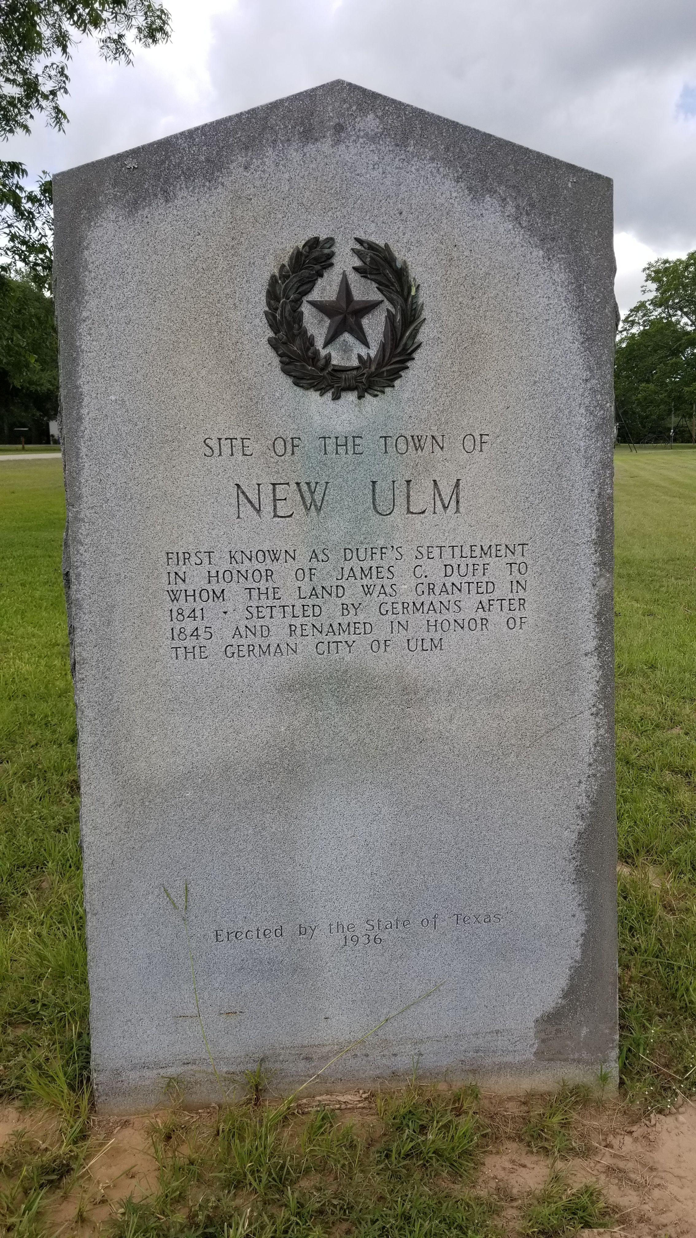 Site of the Town of New Ulm Marker