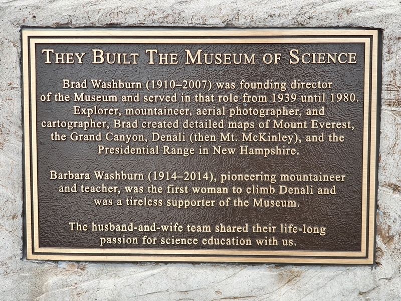 They Built the Museum of Science Marker. Click for full size. They Built the Museum of Science Marker image. Click for full size.