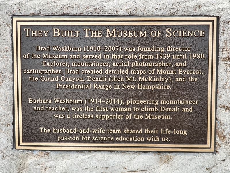 They Built the Museum of Science Marker image. Click for full size.