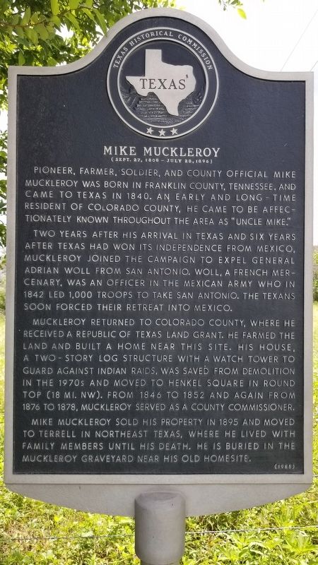 Mike Muckleroy Marker image. Click for full size.