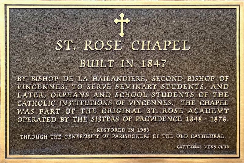 St. Rose Chapel Marker image. Click for full size.