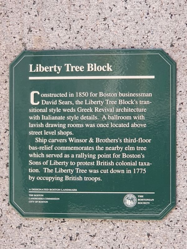 Liberty Tree Block Marker image. Click for full size.