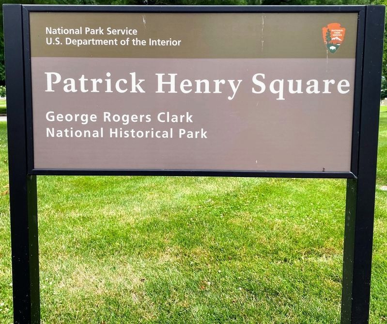 Patrick Henry Square NPS Sign image. Click for full size.