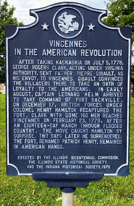 Vincennes in the American Revolution Marker image. Click for full size.
