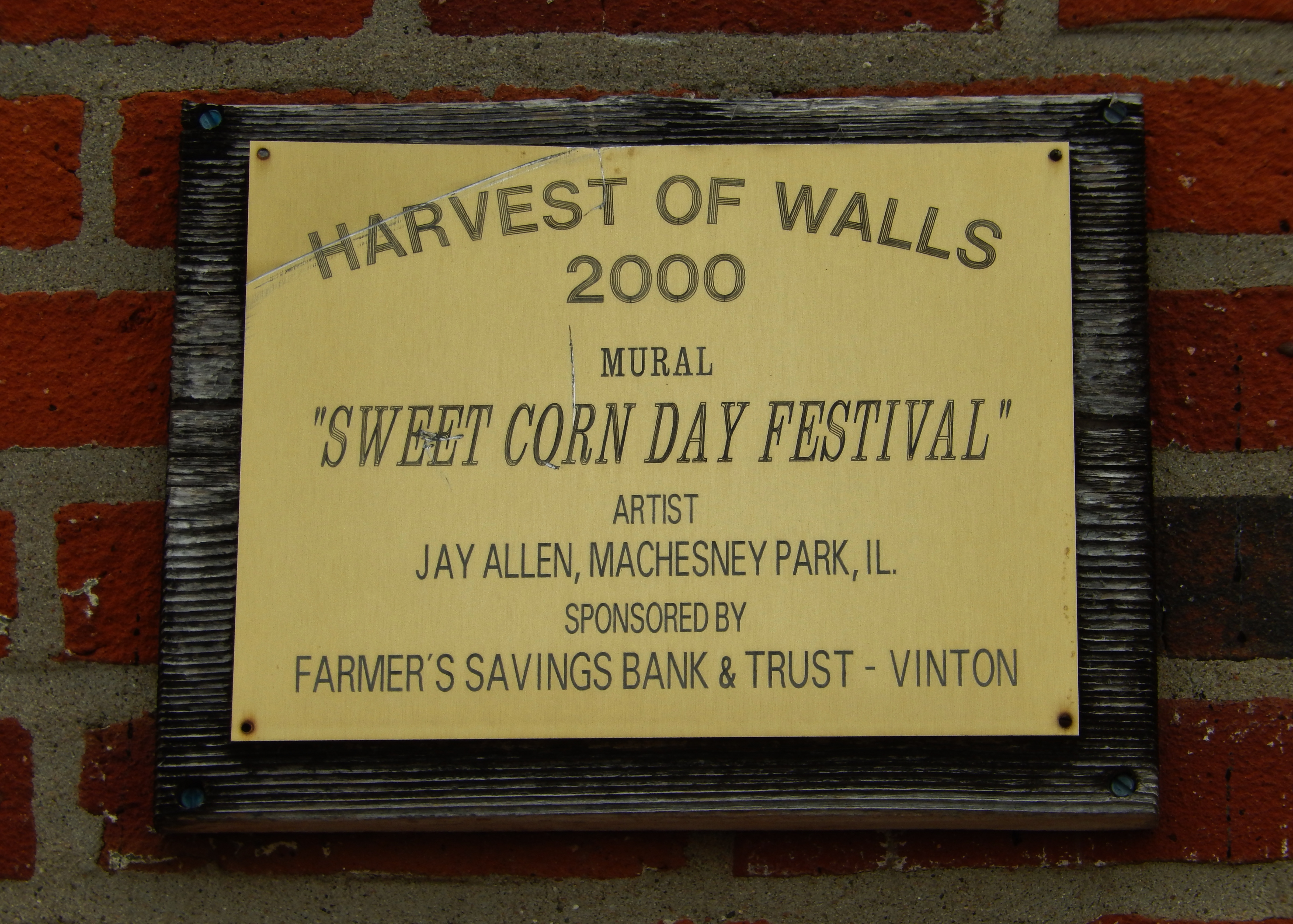 Sweet Corn Day Festival Mural Plaque