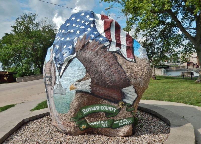 Greene Freedom Rock Veterans Memorial<br>(<i>west side</i>) image. Click for full size.